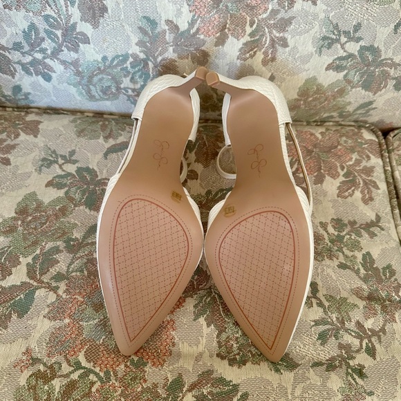 New Jessica Simpson Peliea Pumps White Size 8.5 - Picture 5 of 8